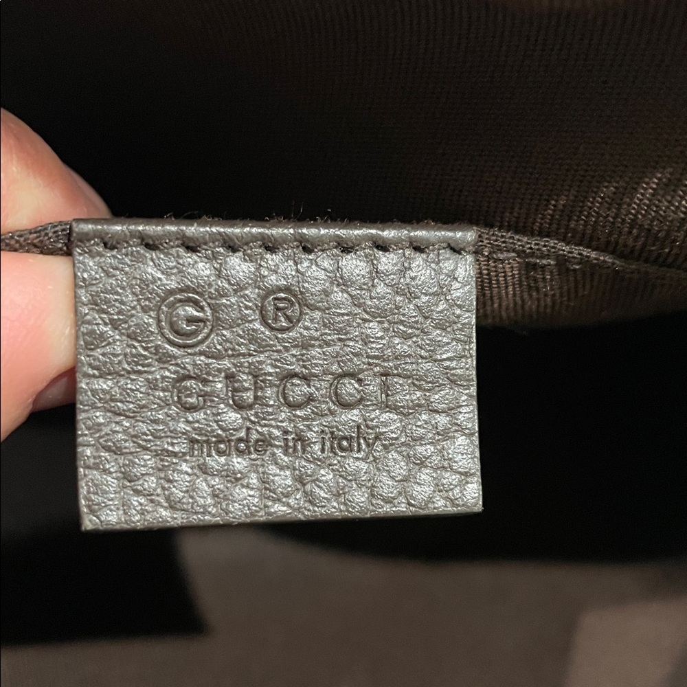 Gucci Beige/Ebony GG Canvas Belt Bag/Crossbody Bag Unisex - Picture 9 of 13